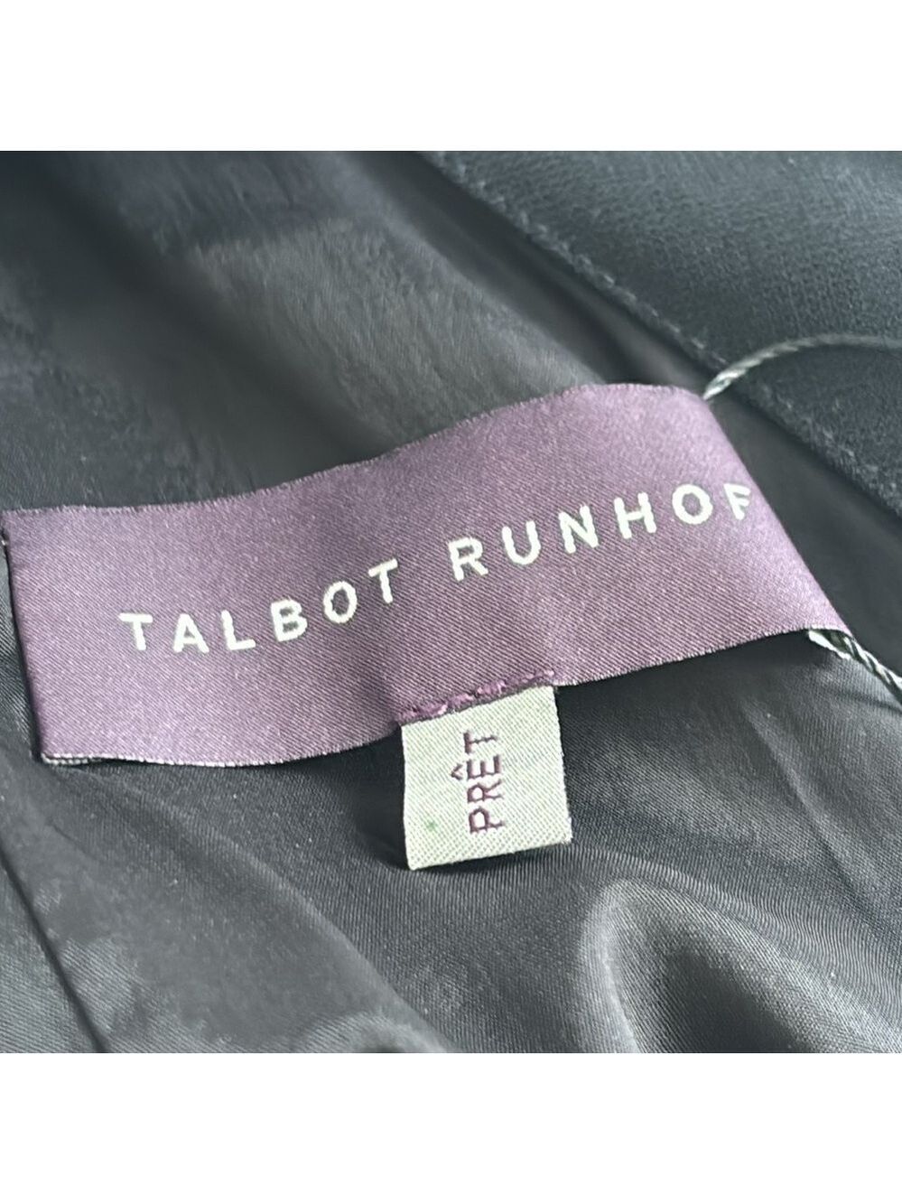 Talbot Runhof Black Cape Ruched Sheath Dress Size 8 - Picture 5 of 16